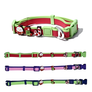 Conjunto de Coleira e Guia para Cães de Natal, Coleira Ajustável em PVC Impermeável com Charms de Silicone 3D Fofos, para Cães de Todos os Tamanhos - Product Image 3