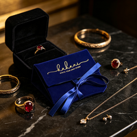 Pochette et insert en velours suédé pour emballage personnalisé de boucles d'oreilles et colliers