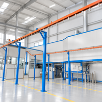 Ligne de peinture en poudre automatique JINHAI avec contrôle PLC, personnalisable pour four de cuisson et cabine de pulvérisation pour aluminium et métaux