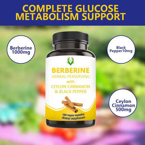 Cápsulas de Extracto de Berberina Hcl de Marca Privada, Extracto de Canela de Ceilán y Pimienta Negra para Reforzar el Sistema Inmunitario, Píldoras de Berberina - Product Image 4