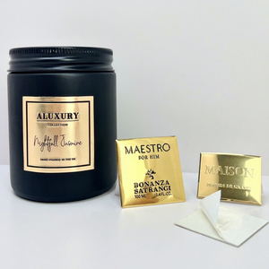 Etiqueta Metálica en Relieve 3D de Papel de Aluminio, Etiqueta Adhesiva Duradera con Logotipo para Botellas de Perfume, para Uso Artesanal, Etiquetas de Embalaje - Product Image 6