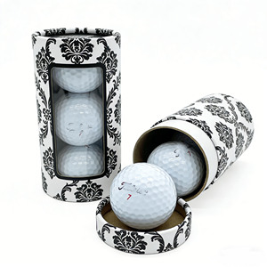 Tube d'emballage cylindrique pour balles de golf, conteneur en carton personnalisé imprimé avec fenêtre pour coffret cadeau de golf - Product Image 6
