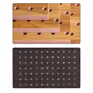 Panneau acoustique en bois perforé au design moderne pour hôtel, appartement, hôpital, école, solution de conception graphique 3D disponible - Product Image 3