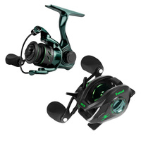 Moulinet de pêche spinning micro-léger en carbone ultra-léger, mini moulinet de pêche sur glace en forme de goutte d'eau, bobine métallique à bords inclinés pour la pêche aux leurres