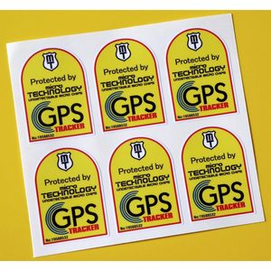 Autocollant de suivi GPS MIMAYIN, lot de 6, autocollant en vinyle auto-adhésif pour voiture, camion, vélo, fenêtre, pare-chocs, antivol, sécurité - Product Image 1
