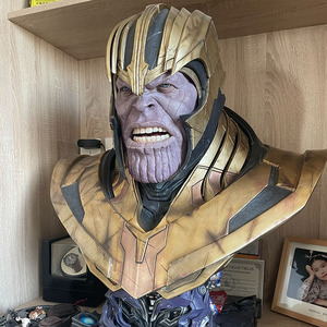 Estatua de Busto de Thanos de Tamaño Real a Precio de Fábrica, Escultura de Resina de Fibra de Vidrio para el Hogar, Estatua de Personaje de Marvel en Venta - Product Image 6