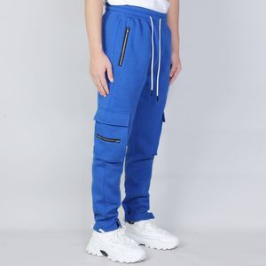 <span class=keywords><strong>Pantaloni</strong></span> Cargo da Uomo Blu Royal con Tasche Laterali Grandi e Zip, Casual Slim Fit, Produzione OEM ODM Personalizzata - Product Image 2