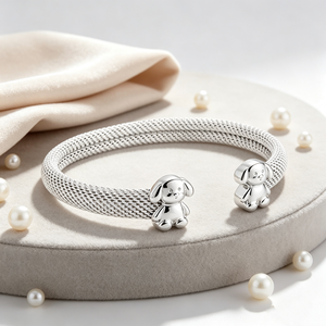 Preguntar por catálogo Oso Moda Mujer Joyería de acero inoxidable Joyeria Regalo Brazalete Pulsera de malla al por mayor - Product Image 6