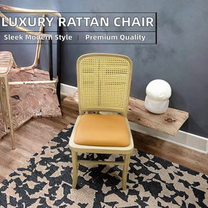 Silla Clásica de Madera con Tejido de Madera Resistente, Ideal para Hogar Moderno, Cafetería <span class=keywords><strong>Chic</strong></span> y Restaurante Elegante - Product Image 2