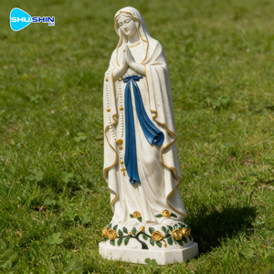 Sculpture en marbre blanc grandeur nature <span class=keywords><strong>de</strong></span> Notre-Dame <span class=keywords><strong>de</strong></span> <span class=keywords><strong>Lourdes</strong></span>, fabriquée sur mesure et artisanale pour l'église, la maison/le jardin, chapelet pour la prière et la dévotion - Product Image 2