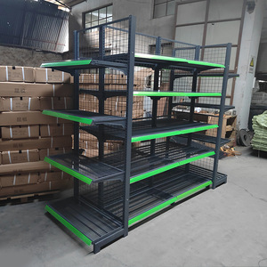 Sou Mi Ka Supermarket Shelves 4 Layers Double-Sided Grid Shelf Heavy Duty Display Shelves - Product Image 1