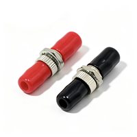 Adaptateur Fibre Optique SC, Coupleur Simplex SM MM OM1 OM2 OM3 OM4, Boîtier Métallique Noir avec Capuchon Anti-Poussière, Garantie 3 Ans
