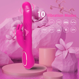Vibrating <strong>Roller</strong> <strong>Massage</strong> 10 Mods Rabbit Vibrator G Spot Clitoral Automatic Dildo Vibrator for Women Masturbation Toys - Product Image 4