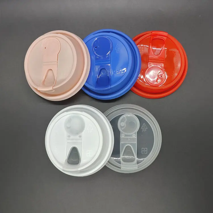 Disposable plastic cup bowl cover takeaway coffee cup cover black food grade universal plastic cup cover