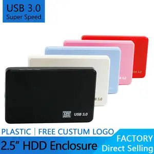 Yüksek hızlı USB 3.0 plastik sabit Disk sürücü HDD muhafaza 2.5 "kutu 1TB caddy harici depolama sistemi için 2.5 inç SATA HDD kılıf