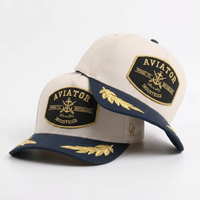 Gorra de Béisbol Personalizada de Alta Calidad de 5 Paneles con Logotipo Bordado en 3D, Gorra de Béisbol de Dos Tonos para Hombre