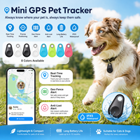 Traceur GPS intelligent sans fil Bluetooth anti-perte, étanche, avec localisation en temps réel sur carte, mini pour clés, portefeuille, animaux (chats, chiens)
