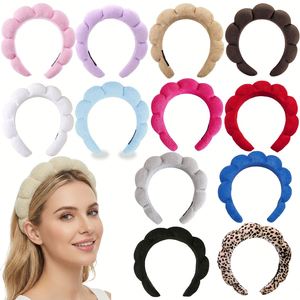 Bandeau en éponge en forme de nuage pour femme, style couronne haute, en tissu éponge doux, pour le lavage du visage, le maquillage et les accessoires de SPA - Product Image 1