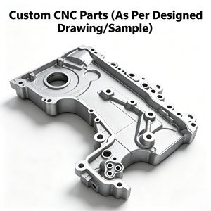 Cubiertas de distribución de motor de aluminio billet mecanizadas por CNC a medida, cubiertas de cadena de distribución de aluminio billet, fabricante - Product Image 1