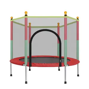 Jual obral grosir trampolin anak taman trampolin dalam ruangan anak-anak dengan jaring lipat trampolin