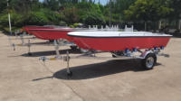 Nouveau modèle Remorque de 4 mètres pour bateau ponton Rouleaux en caoutchouc Remorque bateau en acier inoxydable