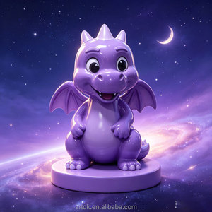 Statue de <span class=keywords><strong>dragon</strong></span> ailé mignon en fibre de verre A165, imperméable, en FRP, pour jardin extérieur, parc à thème, décoration pour enfants, sculpture - Product Image 5