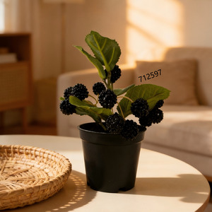 Plante artificielle de mûrier rouge de 18 cm en pot en plastique noir, plante fruitière festive de baies rouges, plantes en pot de baies rouges pour la décoration de jardin - Product Image 3