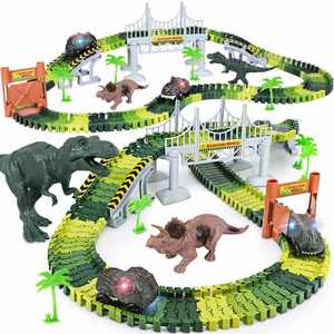 Juego de Pista Flexible para Carreras de Autos Oem Toys 156, Crea tu Propio Mundo, con 2 Autos de Dinosaurios Geniales para Niños - Product Image 1