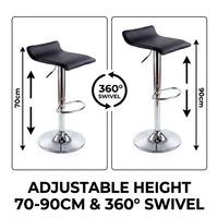 Meubles de salle à manger Chaises de bar en cuir et métal Tabourets hauts noirs modernes réglables en hauteur Taburetes De bar Giratorio Chaises de bar