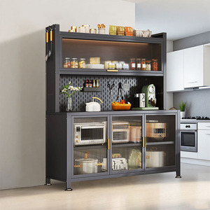 Mueble de Cocina Moderno Europeo de Madera Maciza y Metal de Varias Capas con Aparador Multifuncional para Muebles de Hogar - Product Image 6