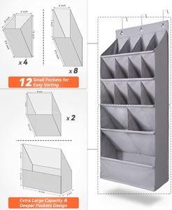 15 Pockets Foldable Hanging Storage Organizer Large Pocket <b>Shoe</b> <b>Holder</b> Hanging <b>Shoe</b> Rack for Closet <b>Shoe</b> Organizer - Product Image 3