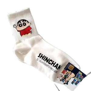 Calcetines de Algodón Transpirables hasta la Pantorrilla para Mujer, Diseño de Dibujos Animados, Estilo Primavera-Verano, Marca Crayon Shinchan - Product Image 4