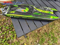 Catamarán TFL Mini Zonda Cat 1123 de 69 cm, Pequeño, con Doble Motor, Control Remoto Eléctrico, Casco de Fibra de Carbono, Listo para Usar (RTR)