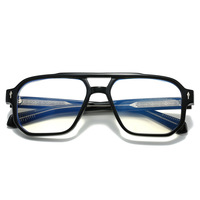 Lunettes optiques universelles carrées unisexes, monture en PC résistante, équipées de verres en PC anti-impact transparents pour un usage quotidien
