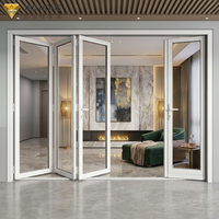 Puertas y Ventanas Plegables de Vidrio Resistentes y Modernas, Construcción de Aleación de Aluminio, Aislamiento Térmico, Uso en Interiores, Garantía de 5 Años