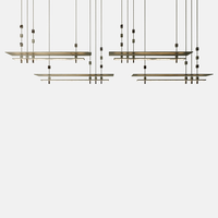 Suspension LED Liner Art Déco Créative Moderne Nordique pour Table à Manger, Îlot de Cuisine, Bar, Villa, Maison, Luminaire Ambiant