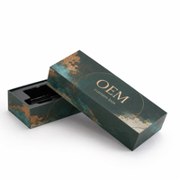 Boîte cadeau en carton recyclé de luxe avec couvercle personnalisé, revêtement UV, gaufrage et impression pour produits cosmétiques et soins de la peau