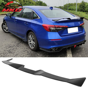 Convient pour Honda Civic 11e génération berline 4 portes 2022-2026, becquet de coffre style mouette, noir mat - Product Image 1