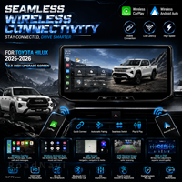 Navigation automobile Android à double écran 12,3 pouces RoadNavi pour Toyota Hilux 2025-2026, lecteur multimédia, tableau de bord, CarPlay sans fil, GPS
