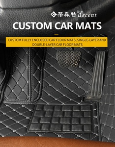 Accesorios de coche de lujo de doble capa de cuero personalizar fábrica al por mayor 7D alfombrillas de coche para <span class=keywords><strong>DODGE</strong></span> DURANGO - Product Image 4