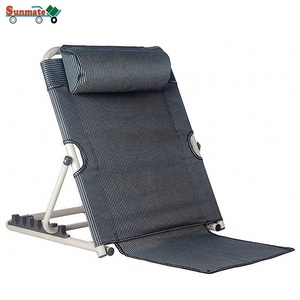Respaldo ajustable para cuello ortopédico, soporte para cabeza y Lumbar, poliéster, PVC y marco de acero cromado - Product Image 1