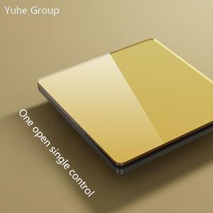 Interrupteur tactile en verre coloré, prise murale grand format, design ultra-fin, type 86, interrupteur intelligent 10A IP20 - Product Image 2