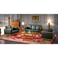 Bureau de direction classique européen intemporel en bois massif avec table d'appoint et armoire pour bureau de président