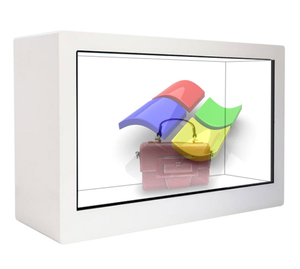 Finestra anteriore aperta della porta della vetrina dell'affissione a cristalli liquidi trasparente da 21.5 pollici o touch screen di pcap di android per l'esposizione dei <span class=keywords><strong>prodotti</strong></span> - Product Image 1