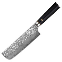Damascus Mini Cleaver 67-laags staal handgesmeed gehamerd patroon kleurrijk houten handvat keukenmes voor thuis & restaurant gebruik