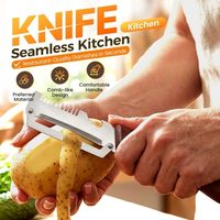 Multifunctionele handmatige groenteschiller Roestvrijstalen mes Houten handvat Fruitschilmes voor aardappel Meloen Keukenvoorbereidingsgereedschap