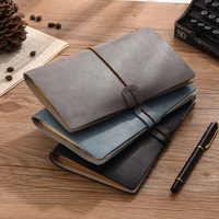Cuaderno de Viaje A5 A6 A7, Organizador de Cuaderno de Cuero con Cuerda Elástica, Diario, Cuaderno de Bocetos con Páginas en Blanco