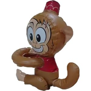Anneau de gymnastique gonflable pliable léger en PVC, motif singe émoticône mignon, le plus vendu, pour enfants, idéal pour s'amuser - Product Image 1