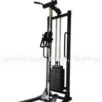 Appareil de musculation multifonctionnel pour usage commercial et domestique, avec poulie haute et poulie basse pour exercices de musculation des bras et des épaules