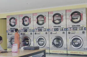 So starten Sie einen Waschsalon in Flying Fish Commercial Stack Waschmaschine und Trockner Maschine Wäscherei Ausrüstung Großhandel